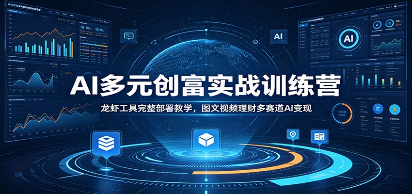 AI多元创富实战训练营：龙虾工具完整部署教学，图文视频理财多赛道AI变现-悟思笔记，一个低调的学习营。