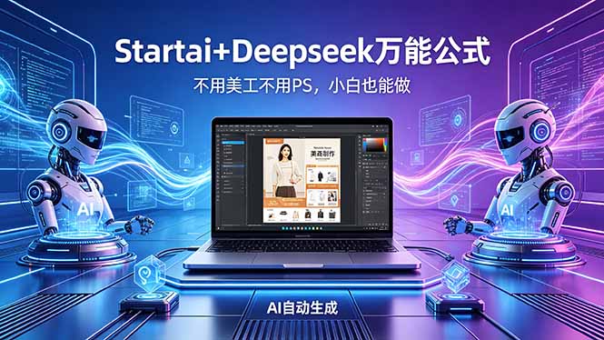 AI自动做电商详情页：Startai+Deepseek万能公式，不用美工不用PS，小白也能做-悟思笔记，一个低调的学习营。