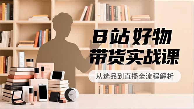 B站好物带货实战课，账号定位、选品拍摄、运营变现，全流程教学，实现UP主月入过万-悟思笔记，一个低调的学习营。