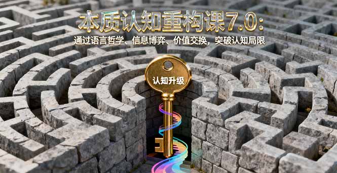 本质认知重构课7.0：通过语言哲学、信息博弈、价值交换，突破认知局限-悟思笔记，一个低调的学习营。