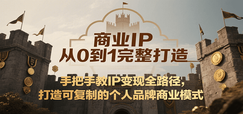 商业IP从0到1完整打造，手把手教IP变现全路径，打造可复制的个人品牌商业模式-悟思笔记，一个低调的学习营。