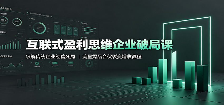 互联式盈利思维企业破局课：破解传统企业经营死局，流量爆品合伙裂变增收教程-悟思笔记，一个低调的学习营。