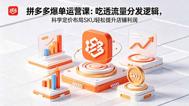 拼多多爆单运营实战课：吃透流量分发逻辑，科学定价布局SKU轻松提升店铺利润-悟思笔记，一个低调的学习营。