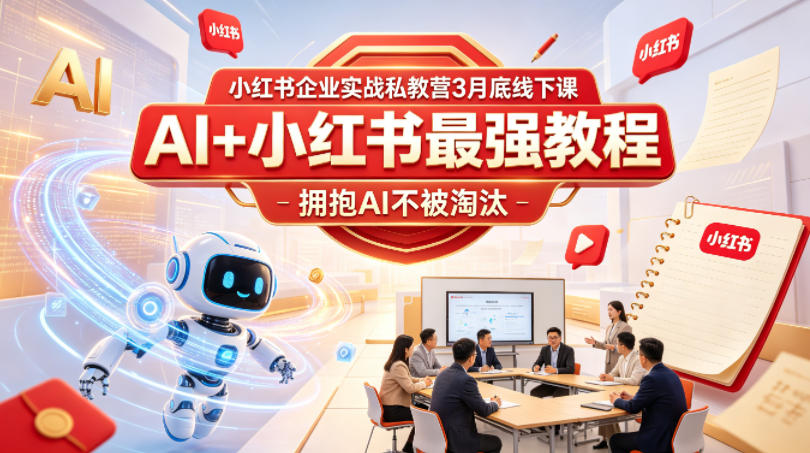 小红书企业实战私教营3月底线下课，AI+小红书最强教程，拥抱AI不被淘汰-悟思笔记，一个低调的学习营。