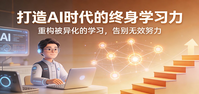 打造AI时代的终身学习力：重构被异化的学习，告别无效努力-悟思笔记，一个低调的学习营。