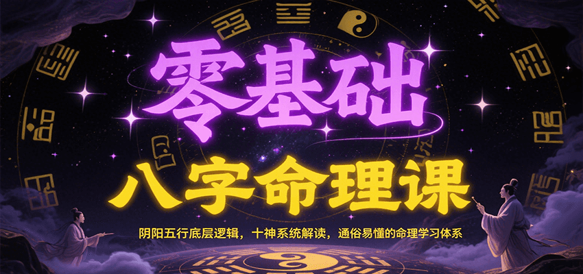 零基础八字命理课：阴阳五行底层逻辑，十神系统解读，通俗易懂的命理学习体系-悟思笔记，一个低调的学习营。