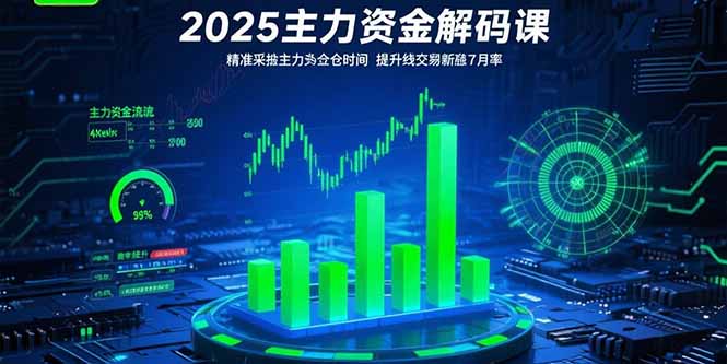 2025主力资金解码课：精准捕捉主力建仓时机，提升短线交易胜率(更新7月-悟思笔记，一个低调的学习营。