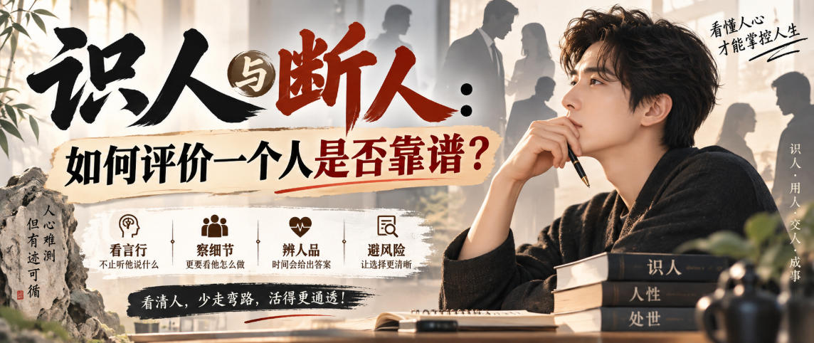 付费文章：识人与断人：如何评价一个人是否靠谱？-悟思笔记，一个低调的学习营。