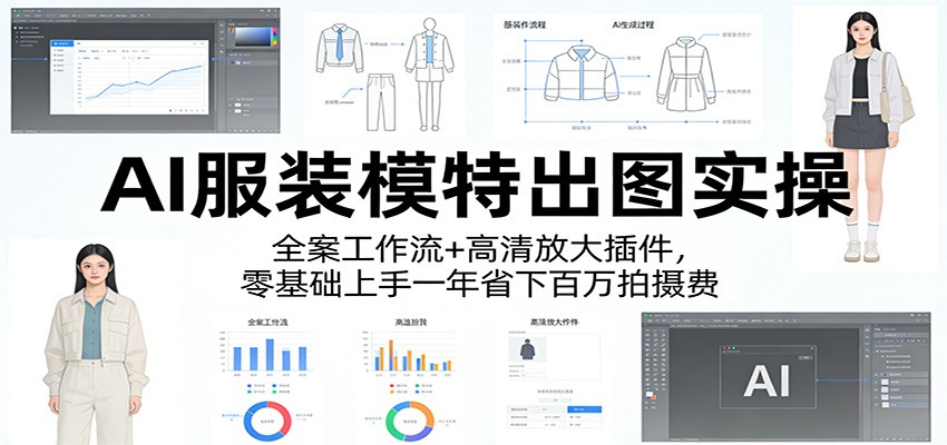 AI服装模特出图实操：全案工作流+ 高清放大插件，零基础上手一年省下百万拍摄费-悟思笔记，一个低调的学习营。