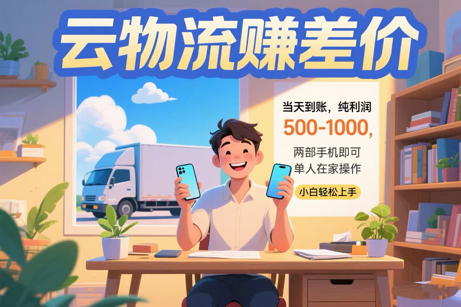 云物流赚差价 当天到账纯利润500-1000 两部手机即可 可单人在家操作 小…-悟思笔记，一个低调的学习营。