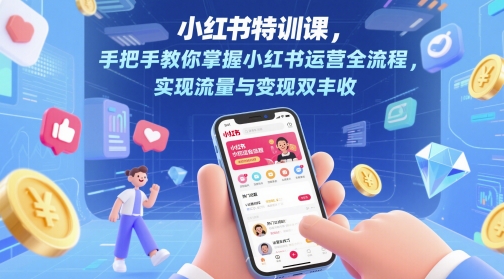 小红书特训课，手把手教你掌握小红书运营全流程，实现流量与变现双丰收-悟思笔记，一个低调的学习营。