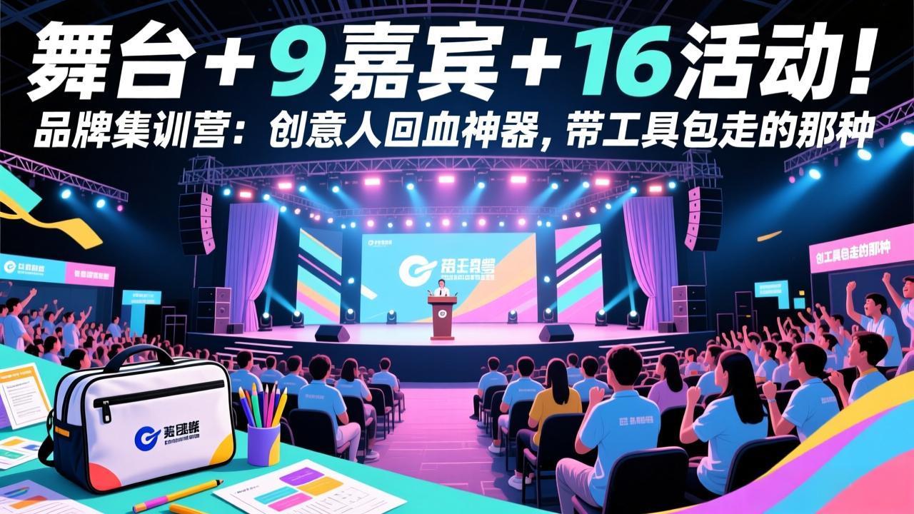 舞台 + 9 嘉宾 + 16 活动！品牌集训营：创意人回血神器，带工具包走的那种-悟思笔记，一个低调的学习营。