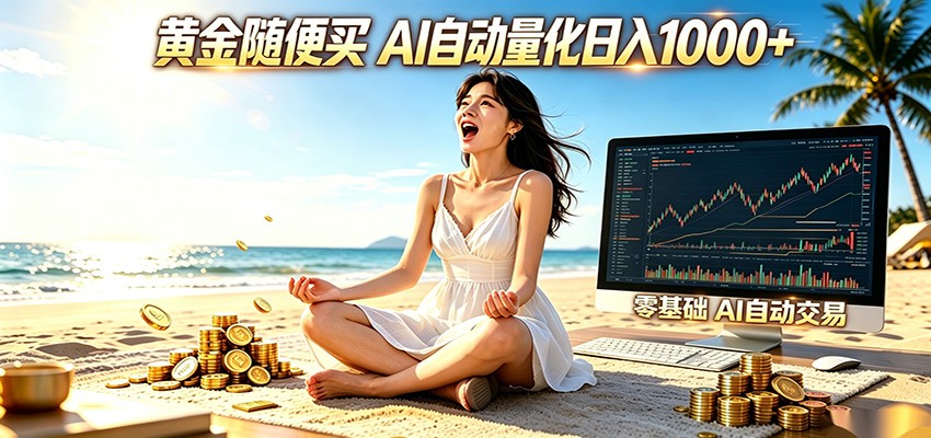 黄金随便买？AI自动外汇量化交易 在家当皇帝 日入1000+-悟思笔记，一个低调的学习营。