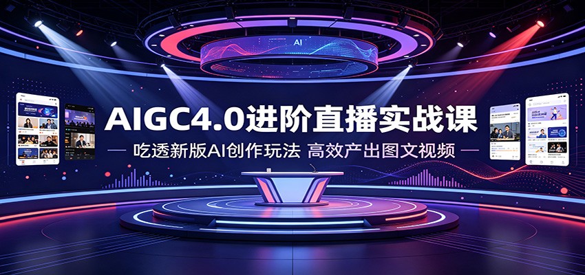 AIGC4.0进阶直播实战课：吃透新版AI创作玩法，高效产出图文视频-悟思笔记，一个低调的学习营。