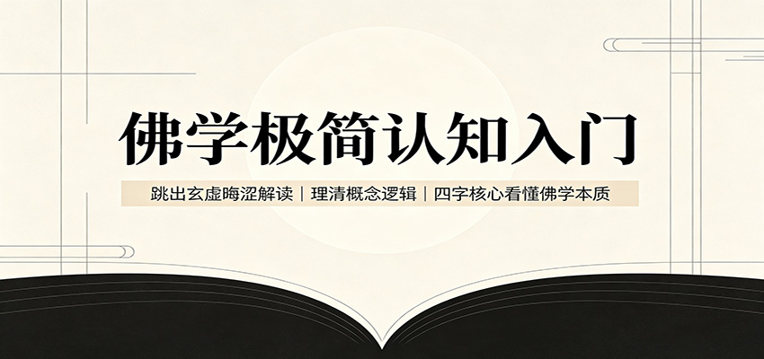 佛学极简认知入门：跳出玄虚晦涩解读，理清概念逻辑，四字核心看懂佛学本质-悟思笔记，一个低调的学习营。