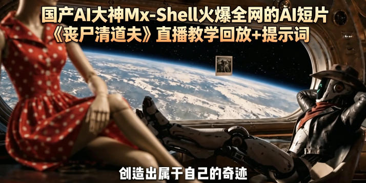 国产AI大神Mx-Shell火爆全网的AI短片《丧尸清道夫》直播教学回放+提示词-悟思笔记，一个低调的学习营。