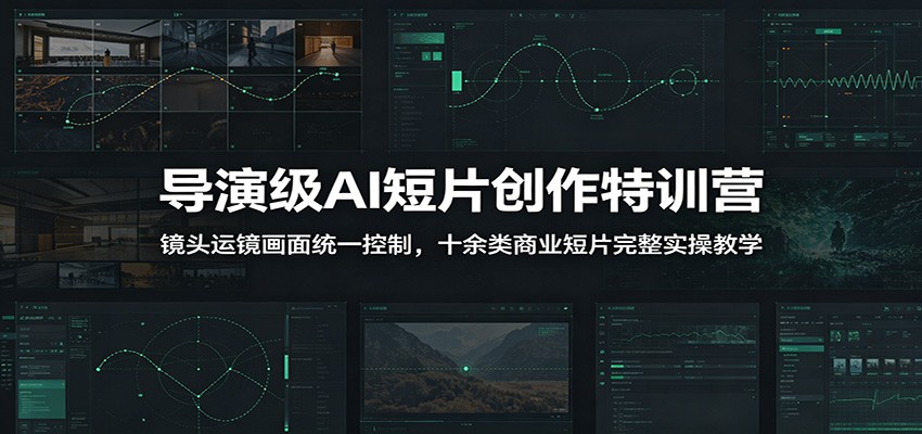 导演级AI短片创作特训营：镜头运镜画面统一控制，十余类商业短片完整实操教学(更新)-悟思笔记，一个低调的学习营。