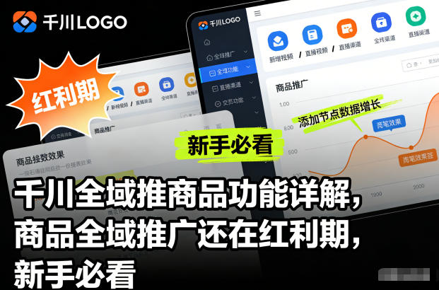 千川全域推商品功能详解，商品全域推广还在红利期，新手必看-悟思笔记，一个低调的学习营。