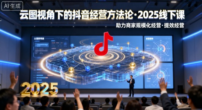 云图视角下的抖音经营方法论，2025线下课，助力商家规模化经营，提效经营(录音+字幕)-悟思笔记，一个低调的学习营。