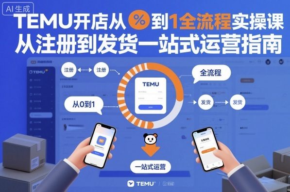 TEMU开店从0到1全流程实操课，从注册到发货一站式运营指南-悟思笔记，一个低调的学习营。