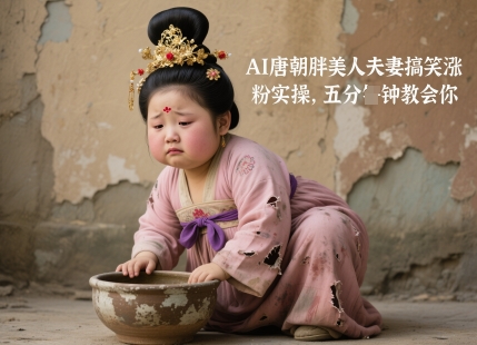 AI唐朝胖美人夫妻搞笑涨粉实操，五分钟教会你-悟思笔记，一个低调的学习营。