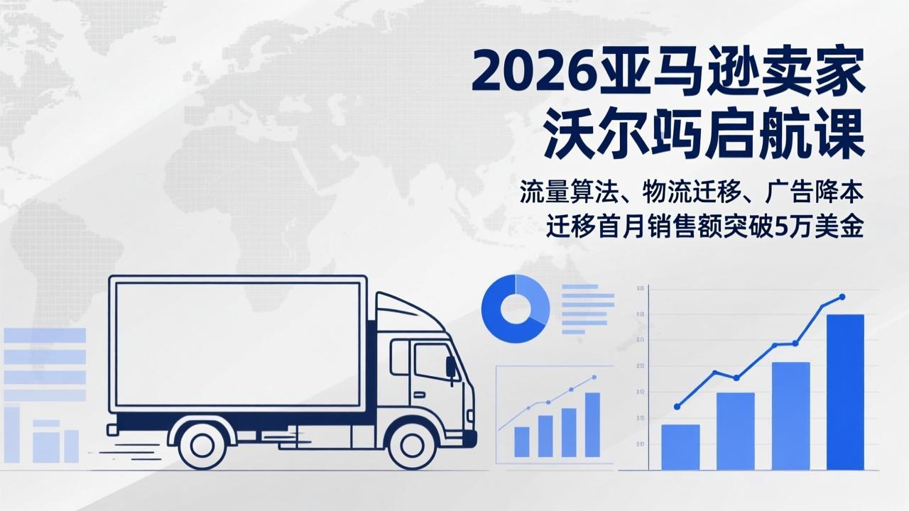 2026亚马逊卖家沃尔玛启航课，流量算法、物流迁移、广告降本，迁移首月销售额突破5万美金-悟思笔记，一个低调的学习营。