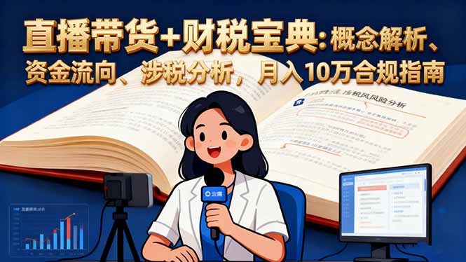 直播带货+财税宝典：概念解析、资金流向、涉税分析，月入10万合规指南-悟思笔记，一个低调的学习营。