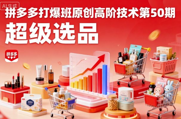 拼多多打爆班原创高阶技术第50期，超级选品-悟思笔记，一个低调的学习营。