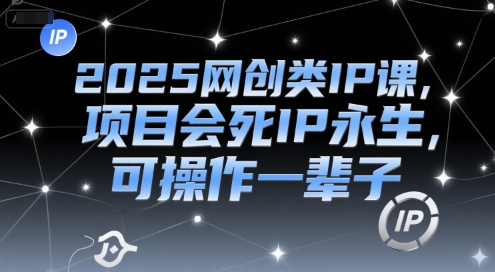 2025网创类IP课，项目会死IP永生，可操作一辈子-悟思笔记，一个低调的学习营。