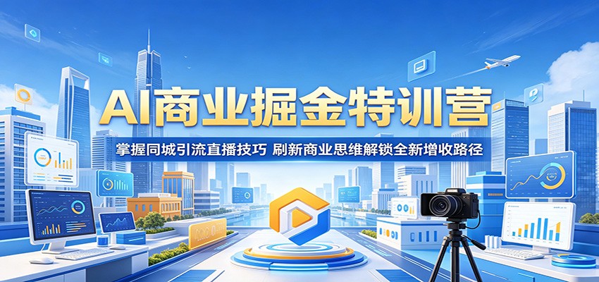 AI商业掘金特训营：掌握同城引流直播技巧，刷新商业思维解锁全新增收路径-悟思笔记，一个低调的学习营。