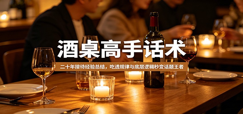 酒桌高手话术：二十年接待经验总结，吃透规律与底层逻辑秒变话题王者-悟思笔记，一个低调的学习营。