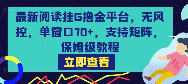 最新阅读挂G撸金平台，无风控，单窗口70+，支持矩阵，保姆级教程【揭秘】-悟思笔记，一个低调的学习营。