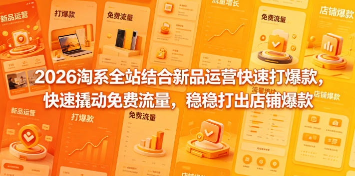 2026淘系全站结合新品运营快速打爆款，快速撬动免费流量，稳稳打出店铺爆款(更新5月12日)-悟思笔记，一个低调的学习营。