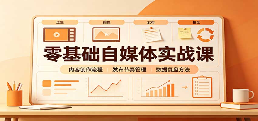 零基础自媒体实战课：赛道人设冷启动，内容创作复盘，公私域商业闭环-悟思笔记，一个低调的学习营。