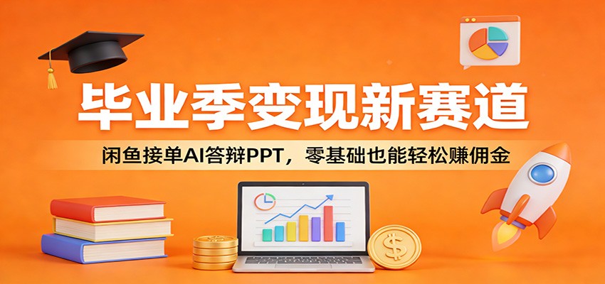 毕业季变现新赛道：闲鱼接单AI答辩PPT，零基础也能轻松赚佣金-悟思笔记，一个低调的学习营。