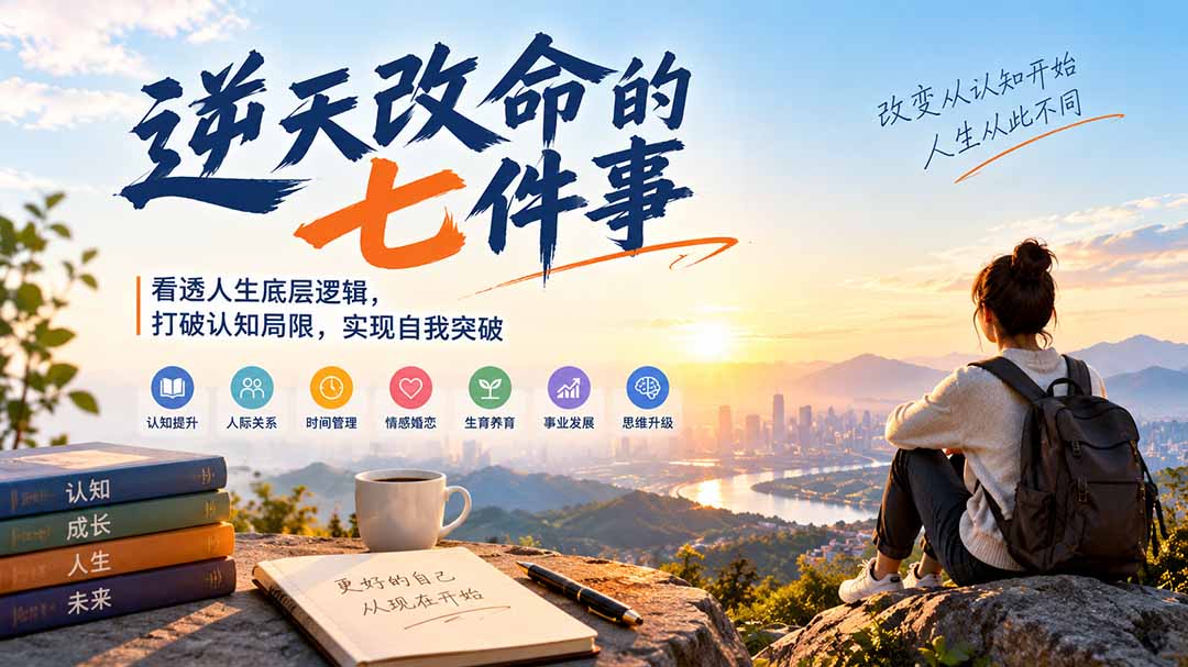 付费文章：逆天改命的七件事，看透人生底层逻辑，打破认知局限，实现自我突破-悟思笔记，一个低调的学习营。