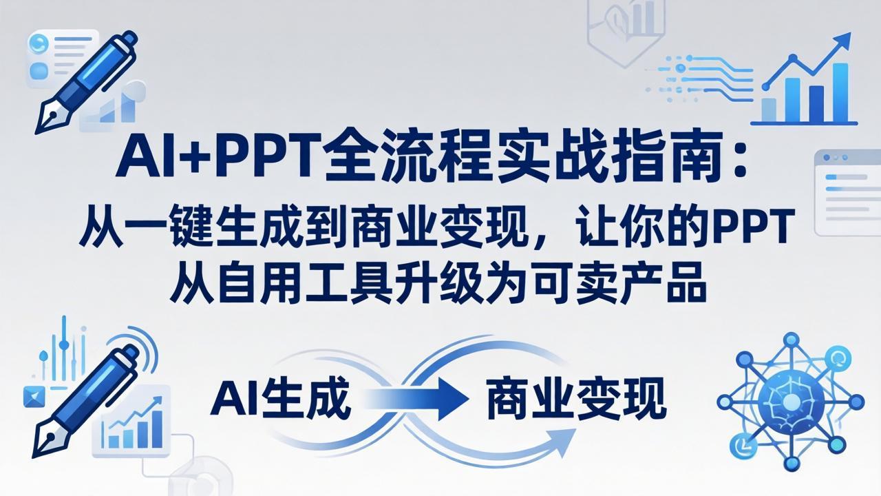 AI+PPT全流程实战指南-更新4月21：从一键生成到商业变现，让你的PPT从自用工具升级为可卖产品-悟思笔记，一个低调的学习营。