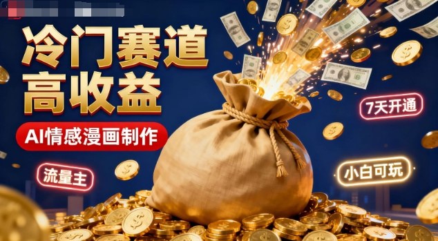 公众号冷门赛道，用AI做情感漫画，7天开通流量主，操作简单，小白可玩-悟思笔记，一个低调的学习营。
