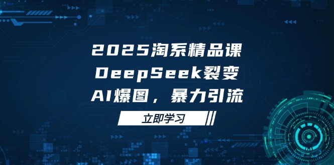 2025 淘系精品课，DeepSeek 裂变，AI 爆图，暴力引流-悟思笔记，一个低调的学习营。