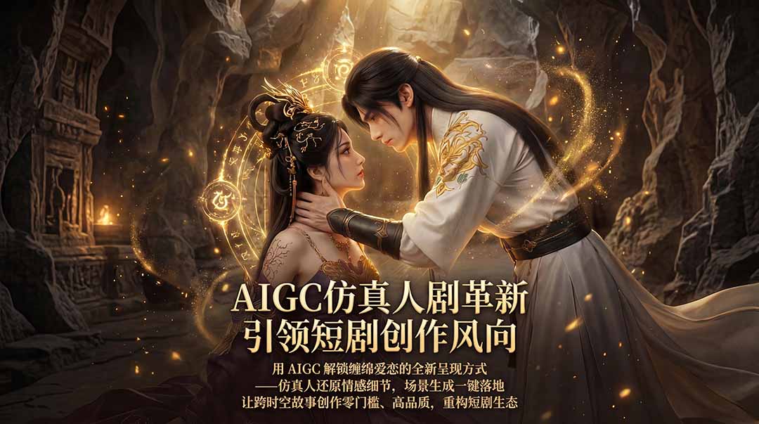 AIGC 仿真人短剧创作革新，解锁仙侠爱恋全新呈现，一键出高质场景，零门槛打造爆款剧集-悟思笔记，一个低调的学习营。