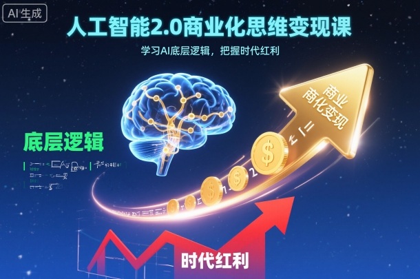 人工智能2.0商业化思维变现课，学习AI底层逻辑，把握时代红利-悟思笔记，一个低调的学习营。
