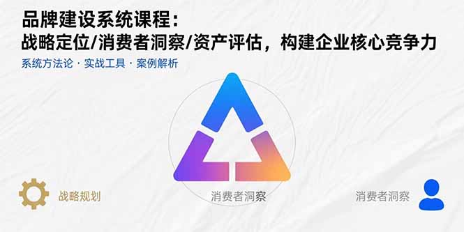 品牌建设系统课程：战略定位/消费者洞察/资产评估，构建企业核心竞争力-悟思笔记，一个低调的学习营。