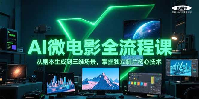AI微电影全流程课，从剧本生成到三维场景，掌握独立制片核心技术-悟思笔记，一个低调的学习营。