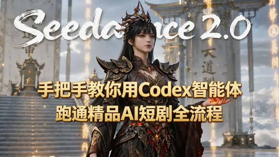 手把手教你用Seedance2.0+Codex智能体跑通精品AI短剧全流程(附3种skill技能-悟思笔记，一个低调的学习营。