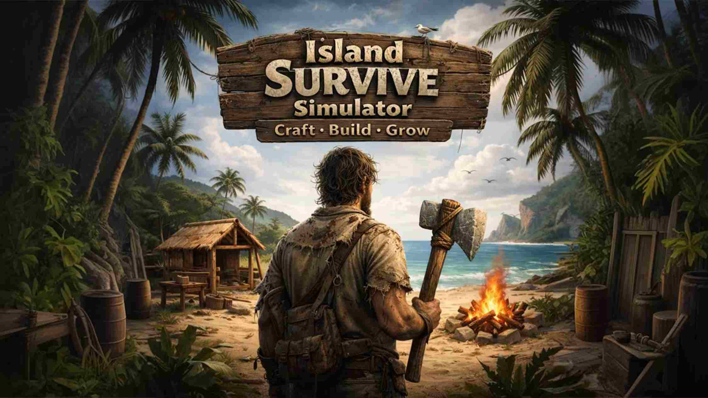 岛屿生存模拟器 .Island Survive Simulator – Craft, Build, Grow 英语-悟思笔记，一个低调的学习营。