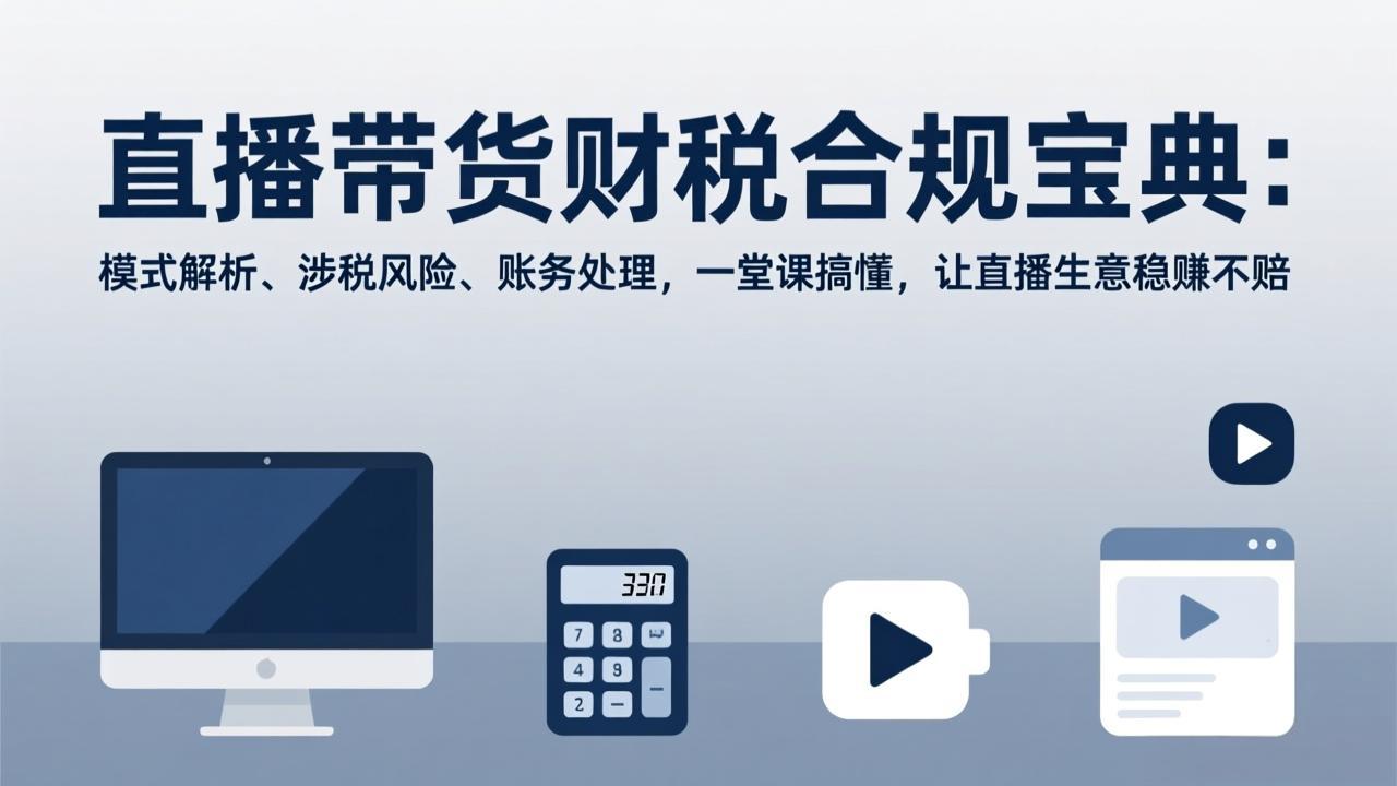 直播带货财税合规宝典：模式解析、涉税风险、账务处理，一堂课搞懂，让直播生意稳赚不赔-悟思笔记，一个低调的学习营。