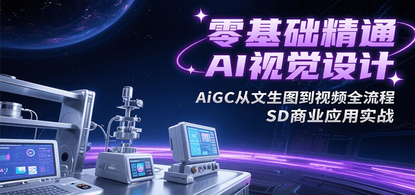 零基础精通AI视觉设计，AiGC从文生图到视频全流程，SD商业应用实战-悟思笔记，一个低调的学习营。