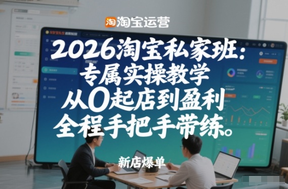 2026淘宝私家班：专属实操教学，从0起店到盈利，全程手把手带练(更新26年3月)-悟思笔记，一个低调的学习营。