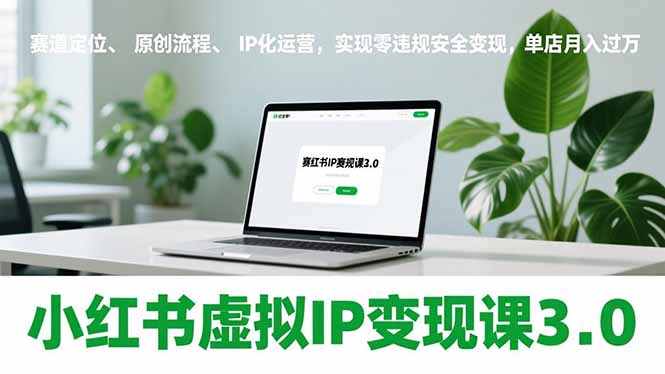 小红书虚拟IP变现课3.0，赛道定位、原创流程、IP化运营，实现零违规安全变现，单店月入过万-悟思笔记，一个低调的学习营。