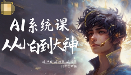 AI系统课程，从小白到大神系统学AI，AI声音-AI绘画-AI视频一门课全掌握-悟思笔记，一个低调的学习营。